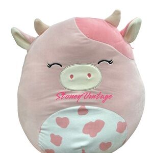 Squishmallow Clay the Pink Cow in 16”